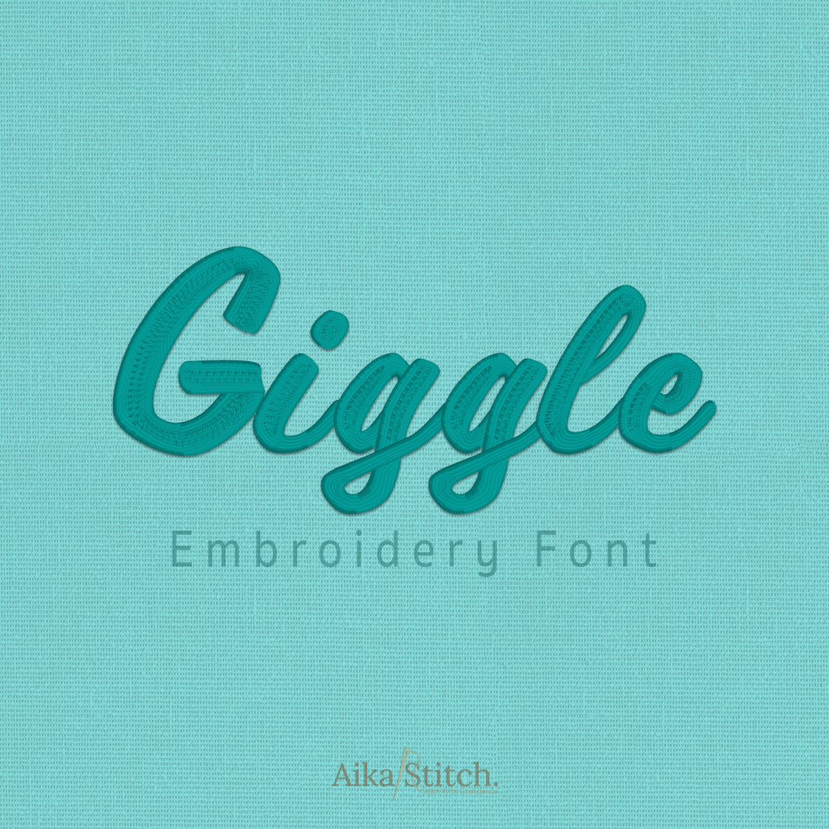 Giggle Script Cursive Embroidery Font | Native BX Included