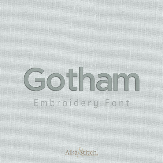 Gotham Modern Simple Embroidery Font | Native BX Included