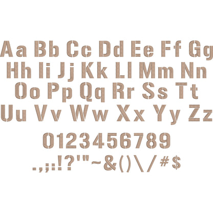 Gun Play Stencil Army Embroidery Font | Native BX Included