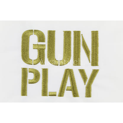 Gun Play Stencil Army Embroidery Font | Native BX Included