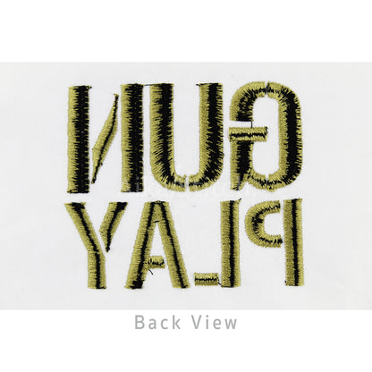 Gun Play Stencil Army Embroidery Font | Native BX Included