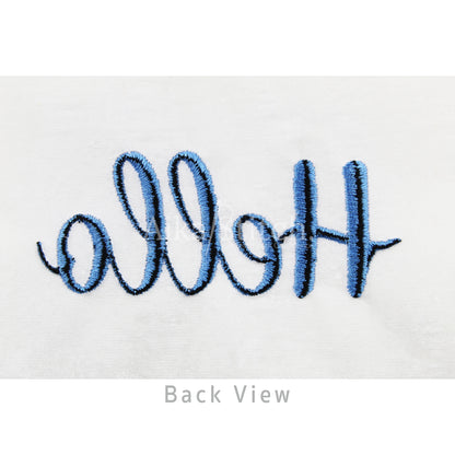 Hello Script Elegant Calligraphy Embroidery Font | Native BX Included