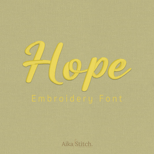Hope Handwritten Script Embroidery Font | Native BX Included