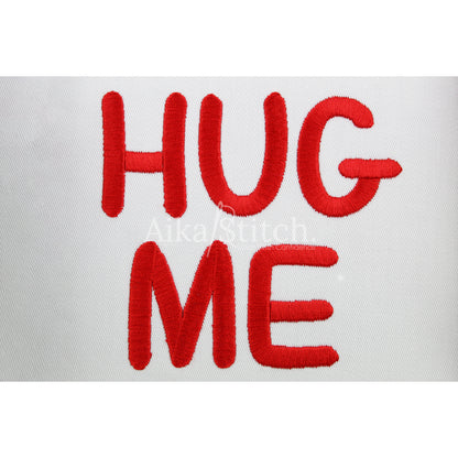 Hug Me Bold Display Embroidery Font | Native BX Included