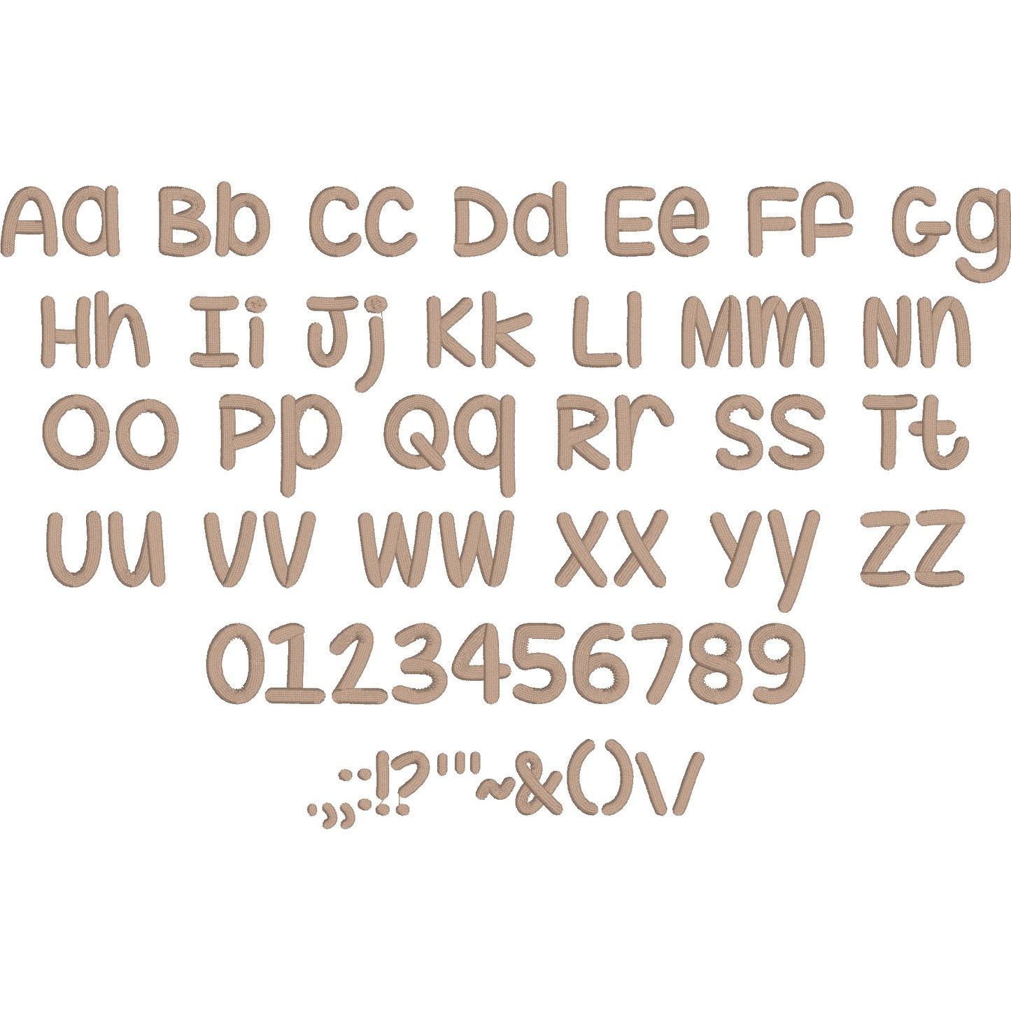 Hug Me Bold Display Embroidery Font | Native BX Included