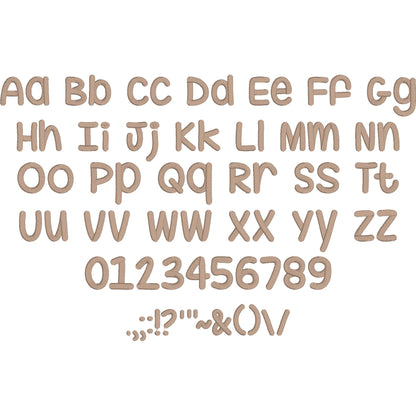 Hug Me Bold Display Embroidery Font | Native BX Included