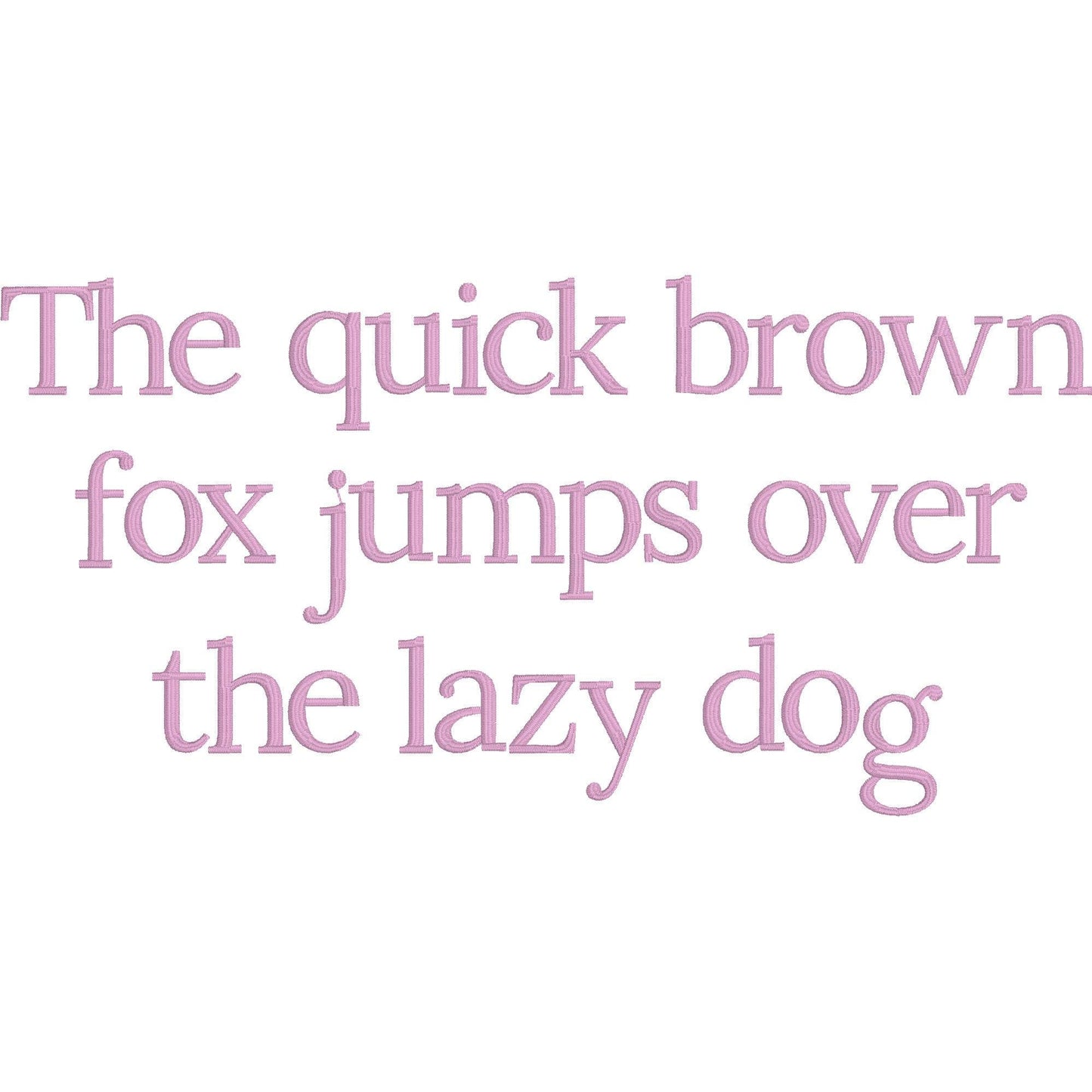 Lora Native BX Embroidery Font - Satin Stitch Alphabet (6 Sizes)