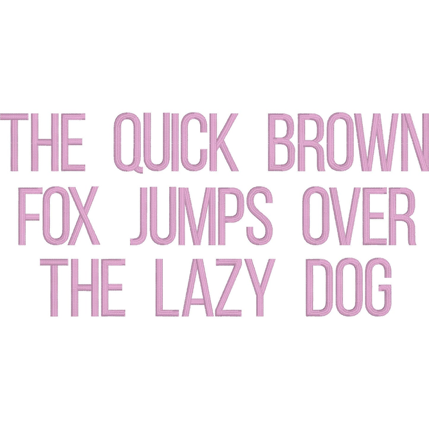 Bebas Neue Native BX Embroidery Font - Satin Stitch Alphabet (11 Sizes)