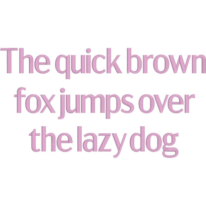 Acme Gothic Native BX Embroidery Font - Satin Stitch Alphabet (10 Sizes)