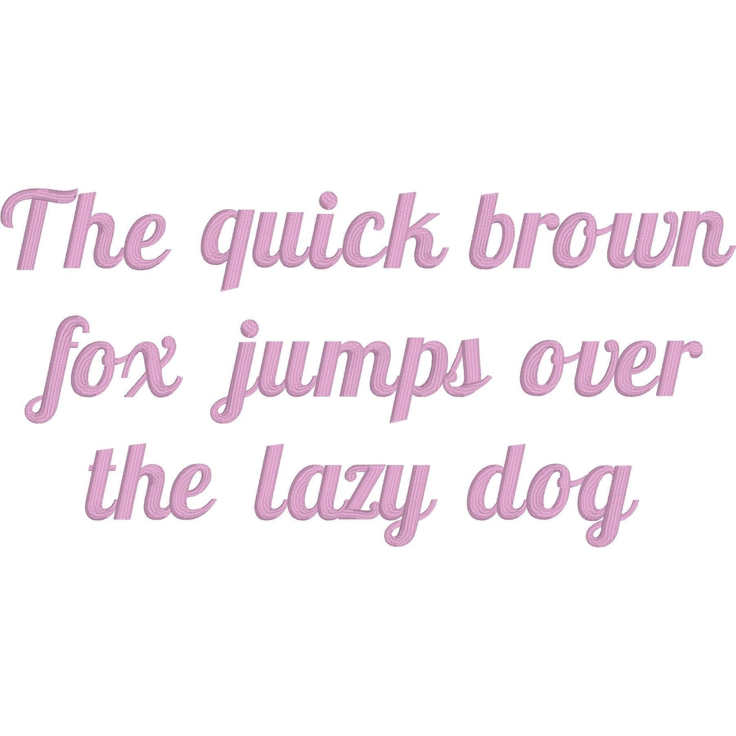 Lobster Native BX Embroidery Font - Satin Stitch Alphabet (10 Sizes)