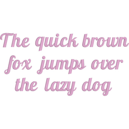 Lobster Native BX Embroidery Font - Satin Stitch Alphabet (10 Sizes)