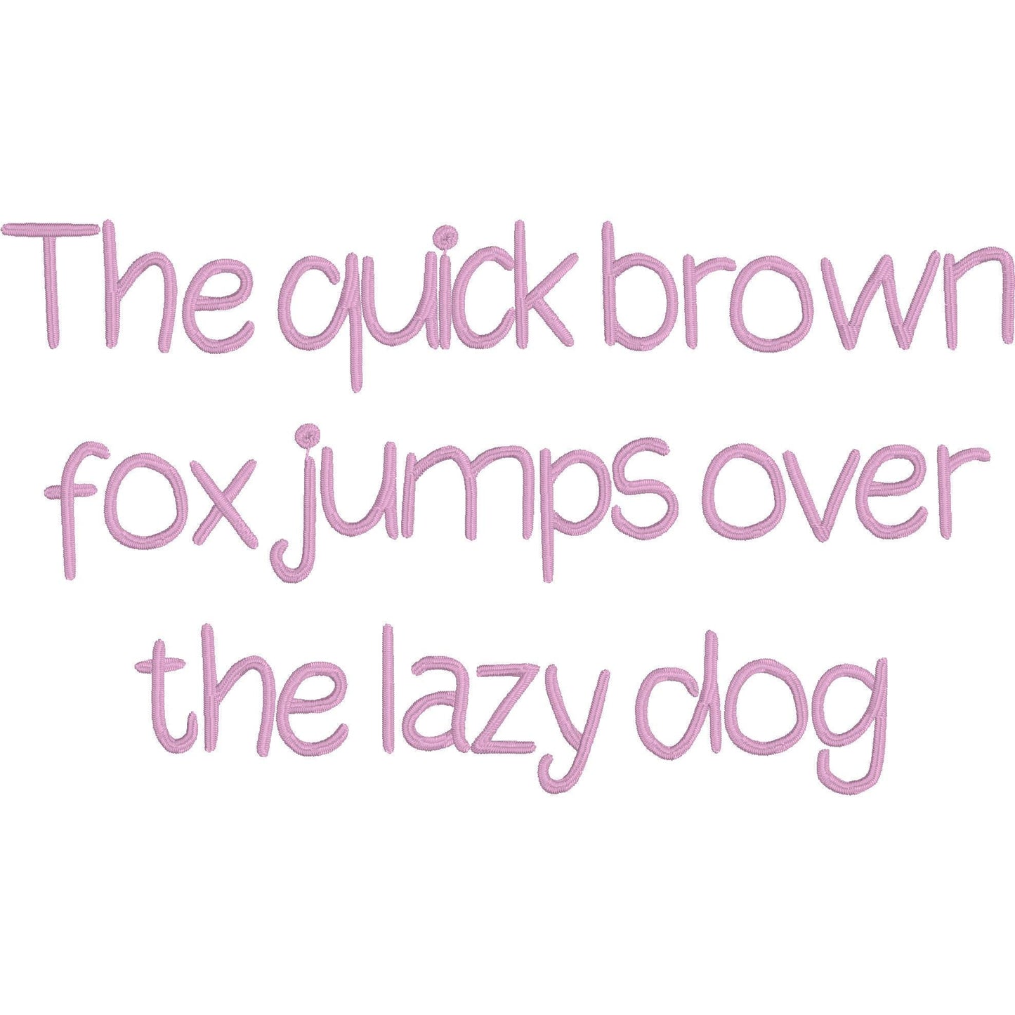 Pencil Native BX Embroidery Font - Satin Stitch Alphabet (6 Sizes)
