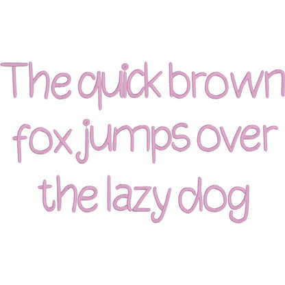 Pencil Native BX Embroidery Font - Satin Stitch Alphabet (6 Sizes)