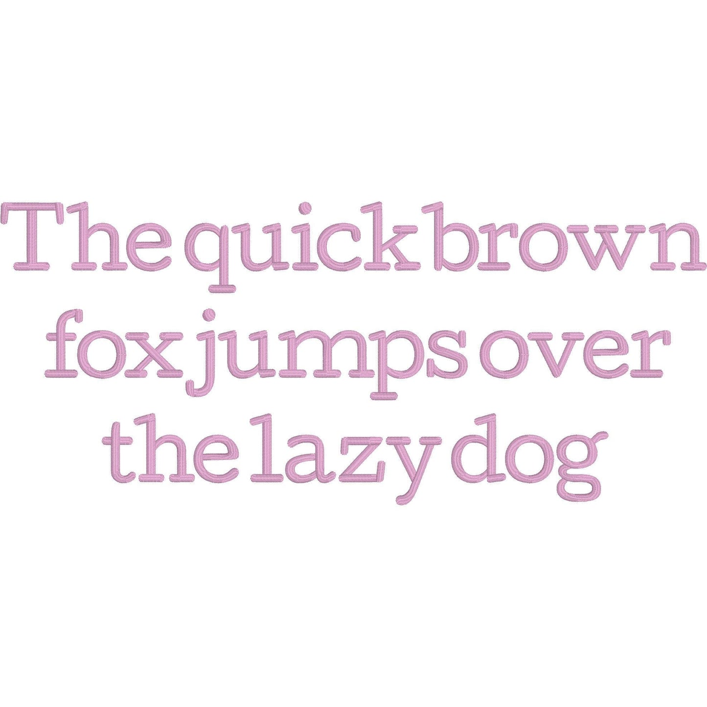 Cutive Native BX Embroidery Font - Satin Stitch Alphabet (10 Sizes)