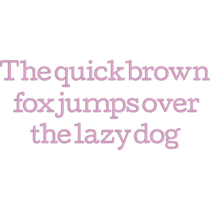 Cutive Native BX Embroidery Font - Satin Stitch Alphabet (10 Sizes)