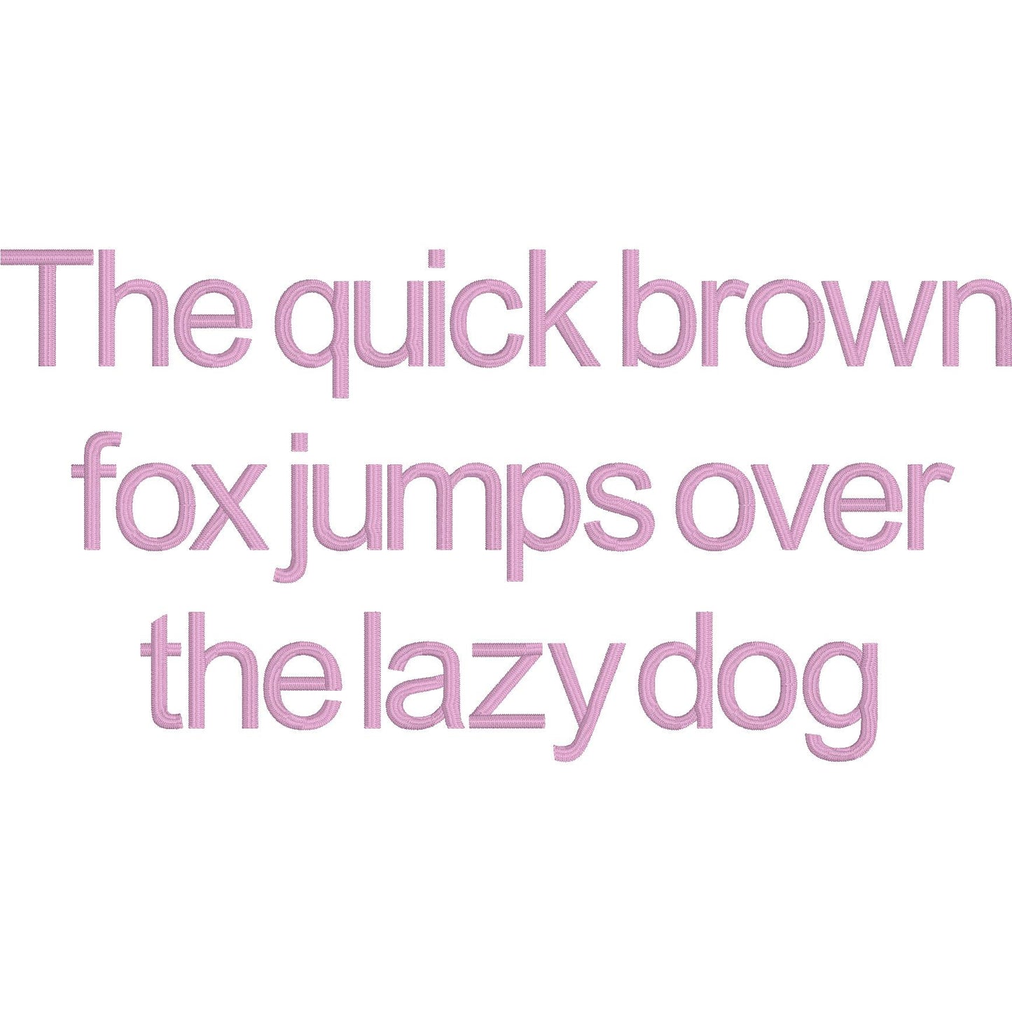 Arial Native BX Embroidery Font - Satin Stitch Alphabet (11 Sizes)