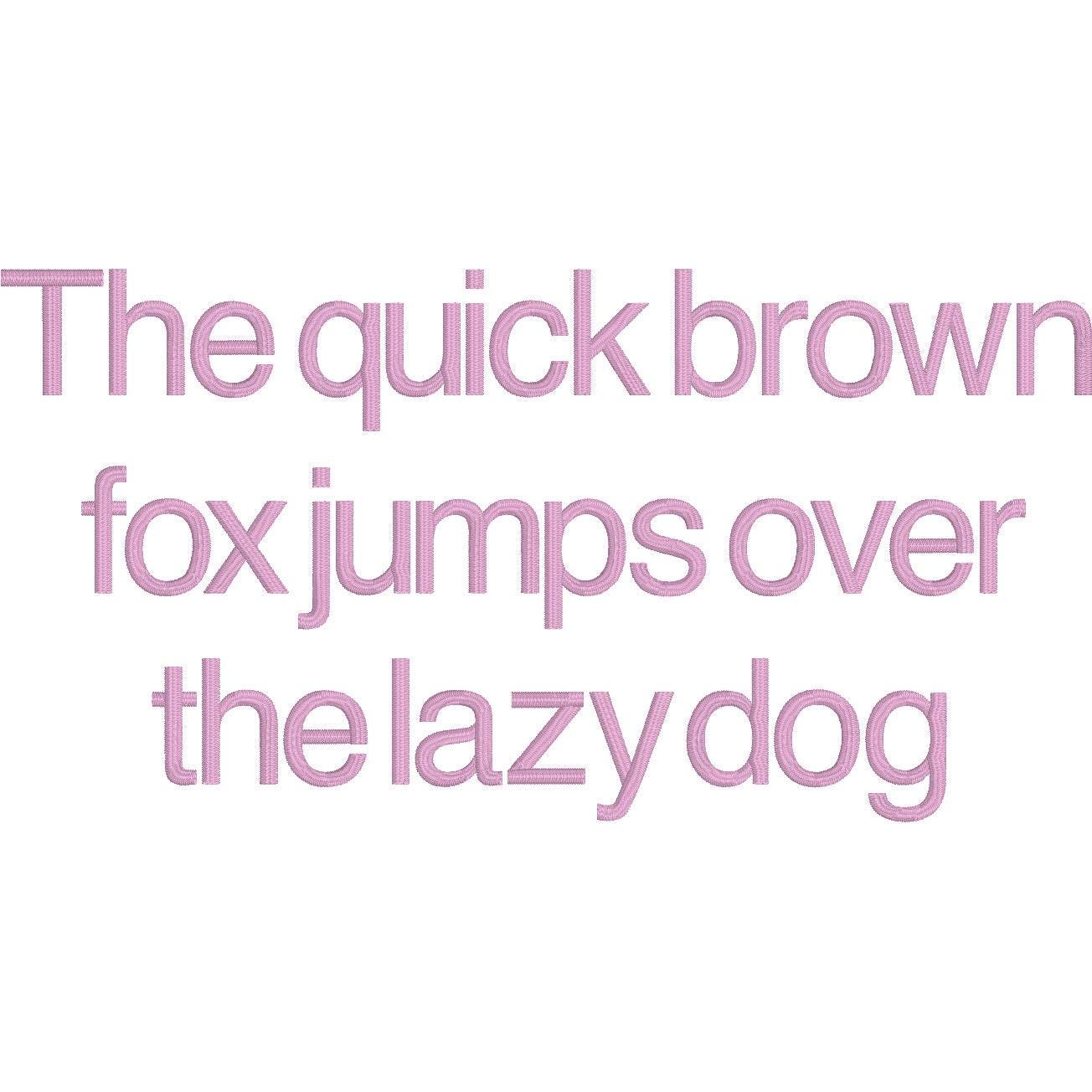 Helvetica Native BX Embroidery Font - Satin Stitch Alphabet (10 Sizes)