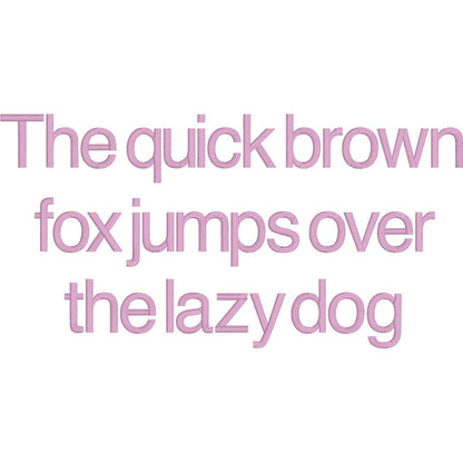 Helvetica Native BX Embroidery Font - Satin Stitch Alphabet (10 Sizes)