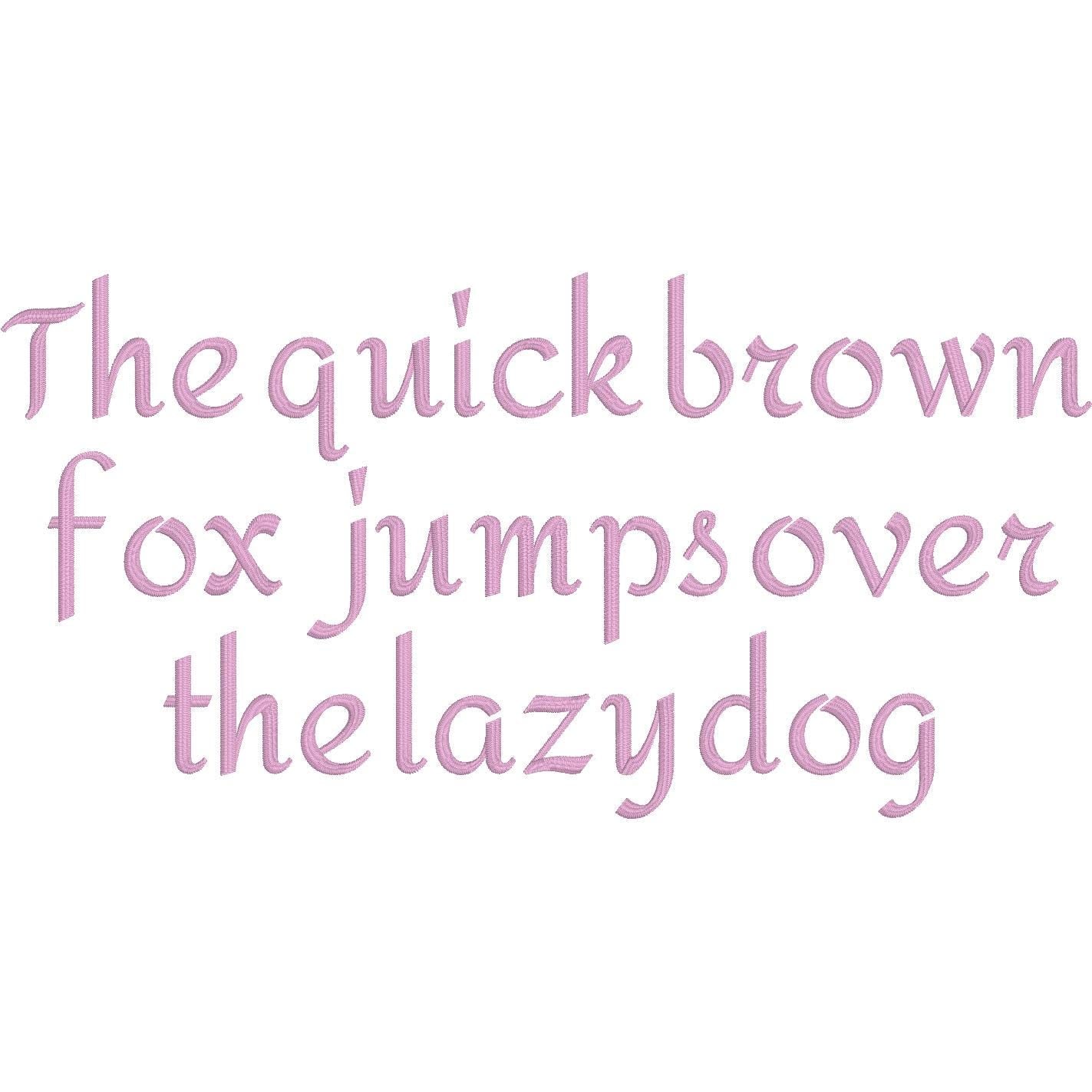 Amita Native BX Embroidery Font - Satin Stitch Alphabet (10 Sizes)
