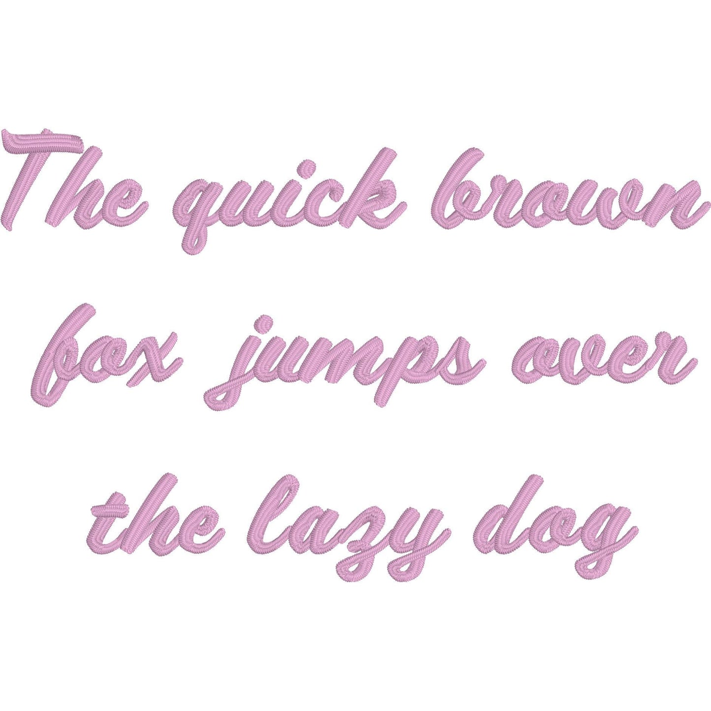 Giggle Native BX Embroidery Font - Satin Stitch Alphabet (10 Sizes)