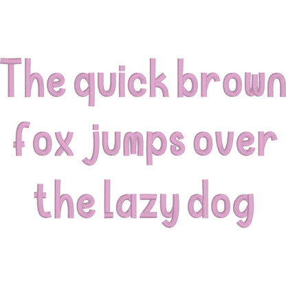 Pumpkin Native BX Embroidery Font - Satin Stitch Alphabet (10 Sizes)