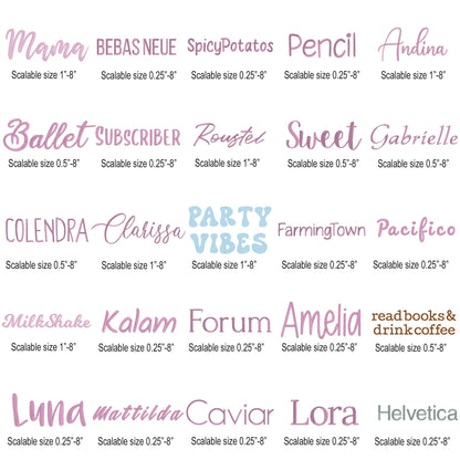 Bundle 50 Fonts Native Embroidery Font - Satin Stitch Alphabet