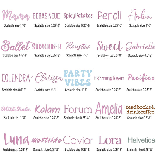 Bundle 50 Fonts Native Embroidery Font - Satin Stitch Alphabet