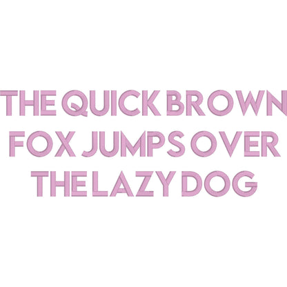 Lemon Milk Native BX Embroidery Font - Satin Stitch Alphabet (10 Sizes)