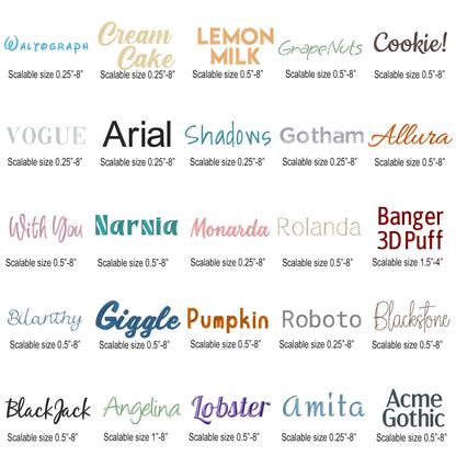 Bundle 50 Fonts Native Embroidery Font - Satin Stitch Alphabet