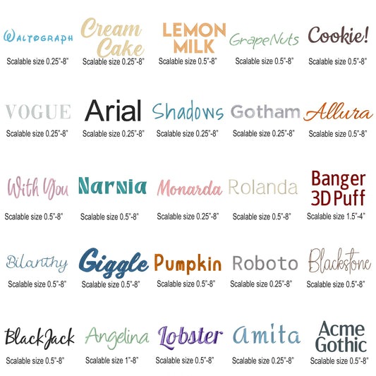 Bundle 50 Fonts Native Embroidery Font - Satin Stitch Alphabet
