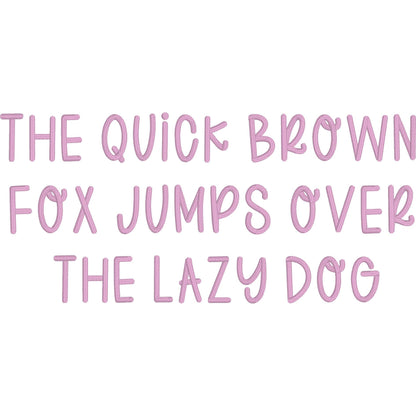 Apple Native BX Embroidery Font - Satin Stitch Alphabet (10 Sizes)