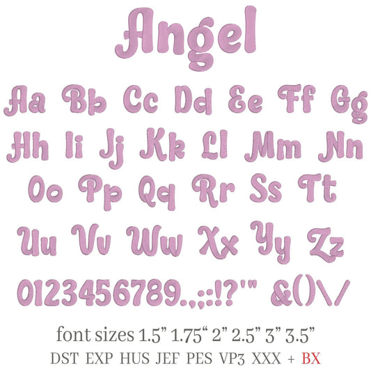 Bundle 4 3D Puff BX Embroidery Fonts – Foam Alphabet (7 Sizes)