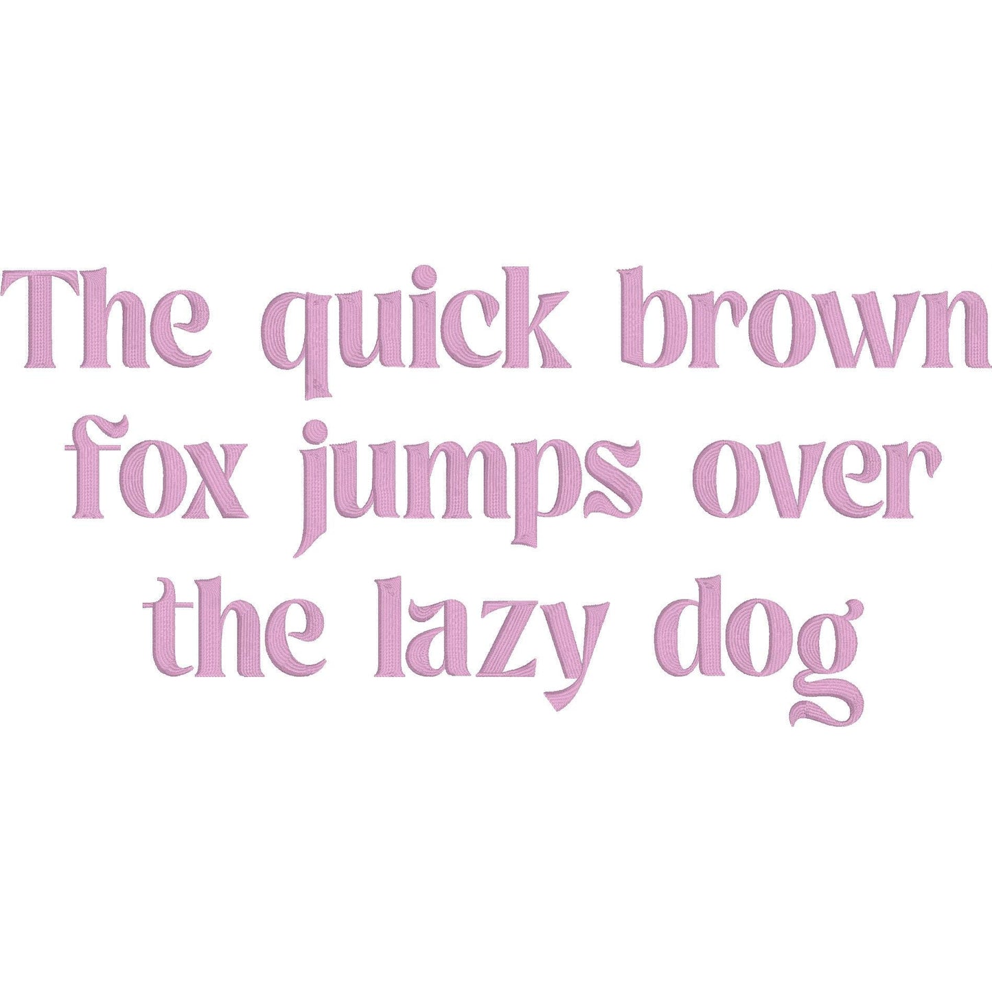 Mile Native BX Embroidery Font - Satin Stitch Alphabet (10 Sizes)