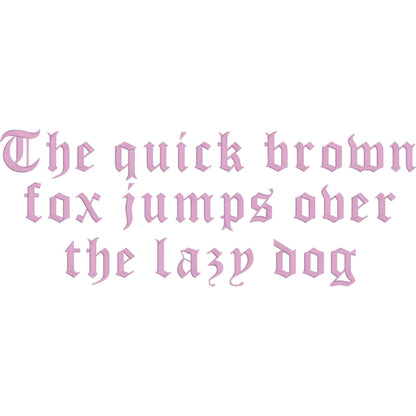 Old London Native BX Embroidery Font - Satin Stitch Alphabet (9 Sizes)