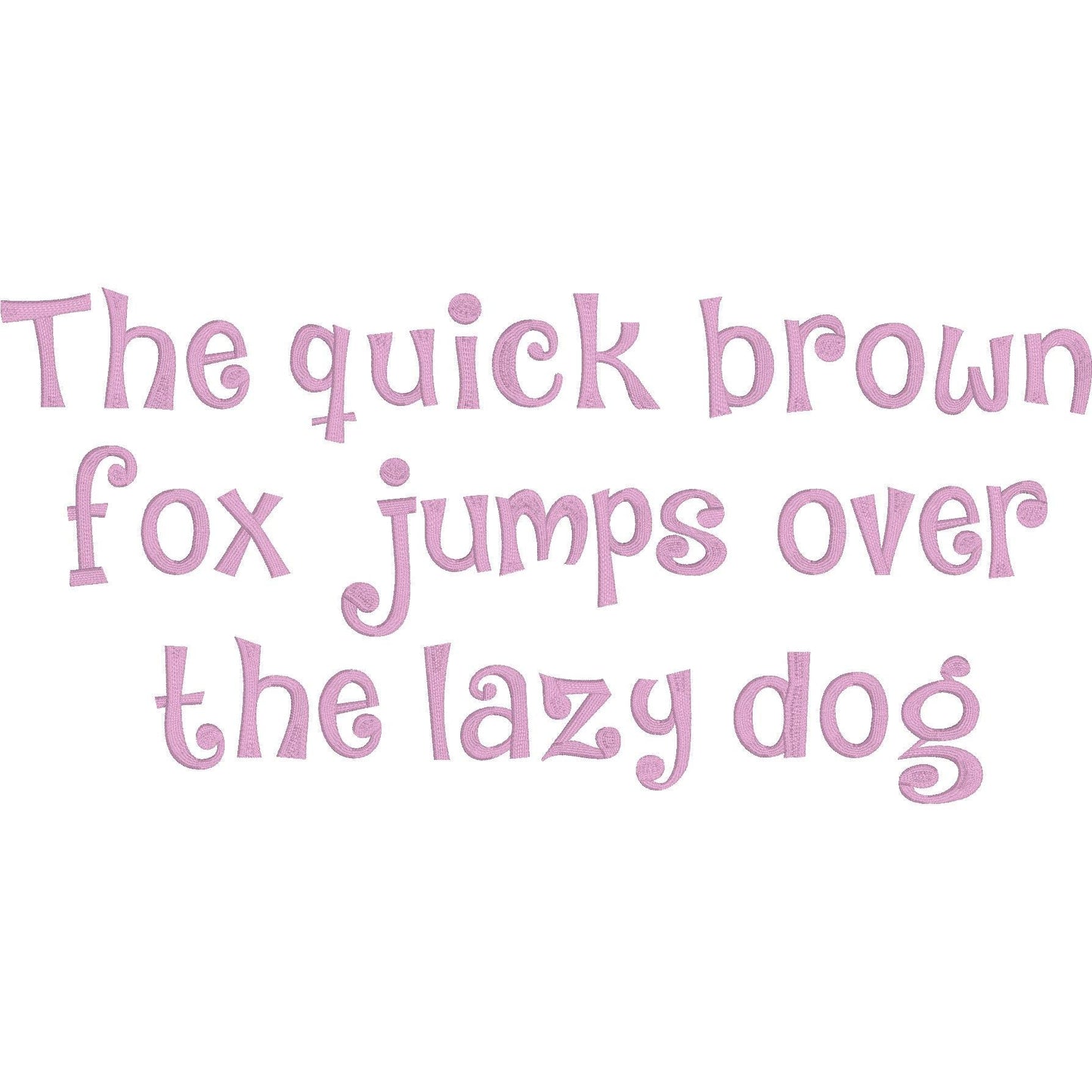 Jambo Native BX Embroidery Font - Satin Stitch Alphabet (10 Sizes)