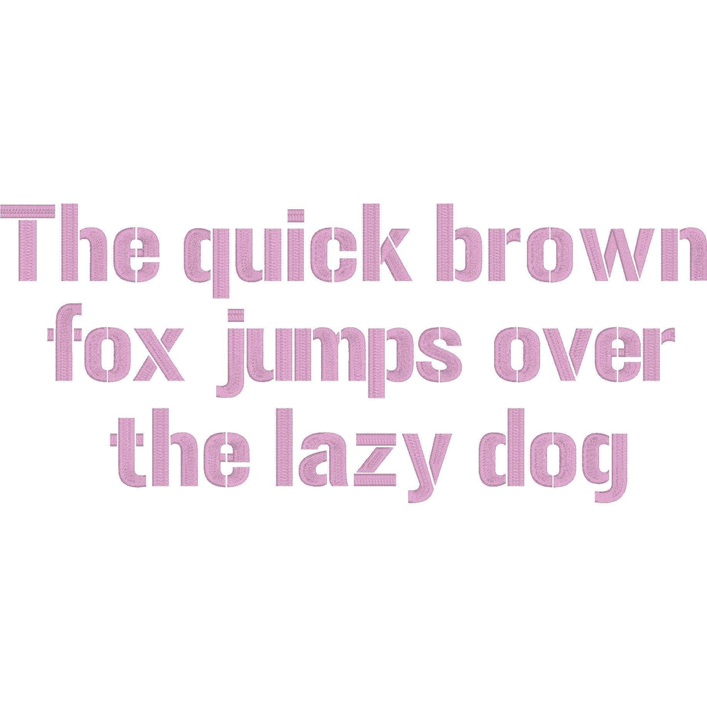 GunPlay Native BX Embroidery Font - Satin Stitch Alphabet (10 Sizes)