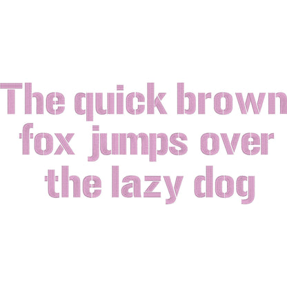 GunPlay Native BX Embroidery Font - Satin Stitch Alphabet (10 Sizes)