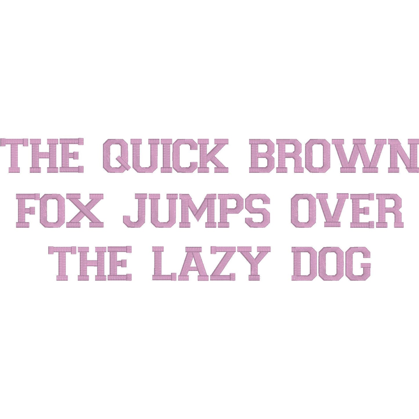 Varsity 3D Puff Native BX Embroidery Font – Foam Alphabet (7 Sizes)