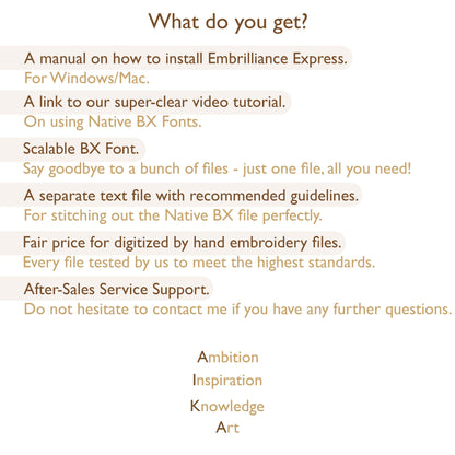 Bundle 50 Fonts Native Embroidery Font - Satin Stitch Alphabet