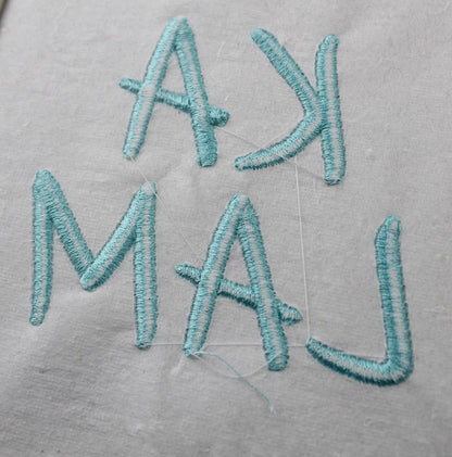 kalam 3D Puff BX Embroidery Font – Foam Alphabet (8 Sizes)