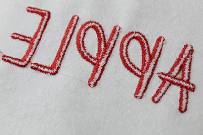 Apple 3D Puff Native BX Embroidery Font – Foam Alphabet (7 Sizes)