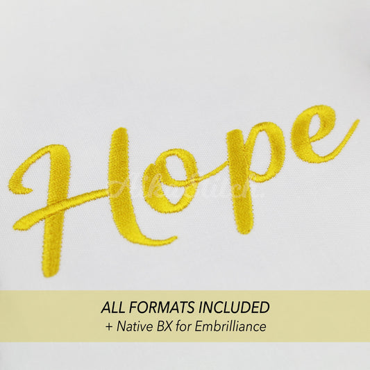 Hope Native BX Embroidery Font - Satin Stitch Alphabet (11 Sizes)