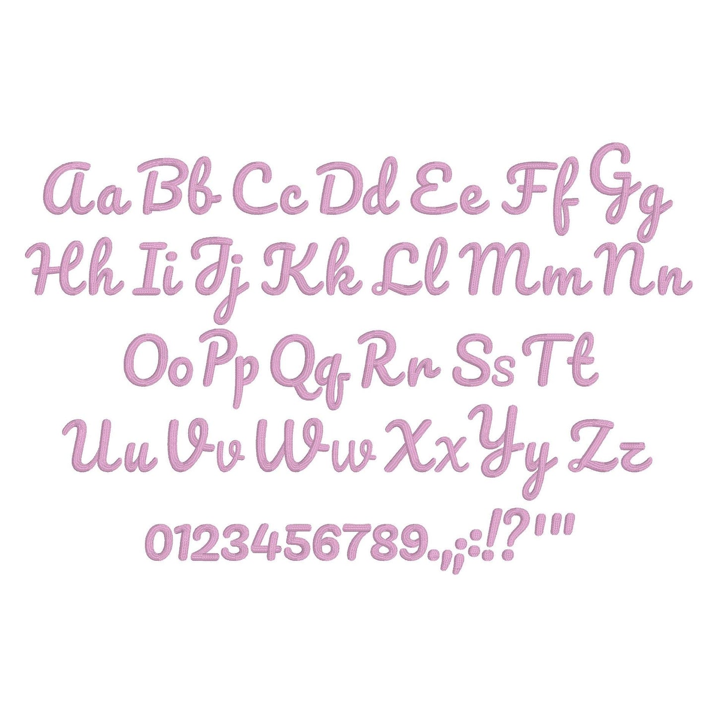 Pacifico Native BX Embroidery Font - Satin Stitch Alphabet (6 Sizes)