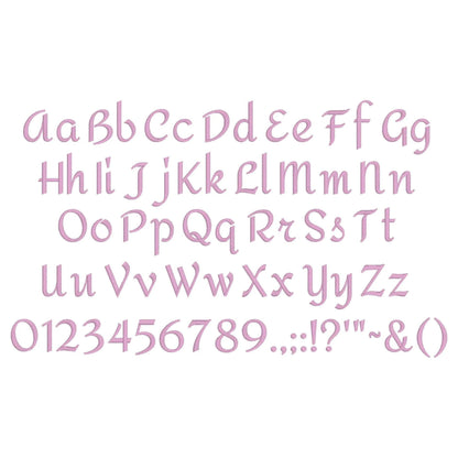 Amita Native BX Embroidery Font - Satin Stitch Alphabet (10 Sizes)