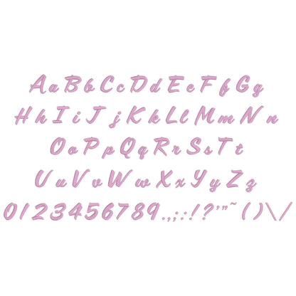 Giggle Native BX Embroidery Font - Satin Stitch Alphabet (10 Sizes)