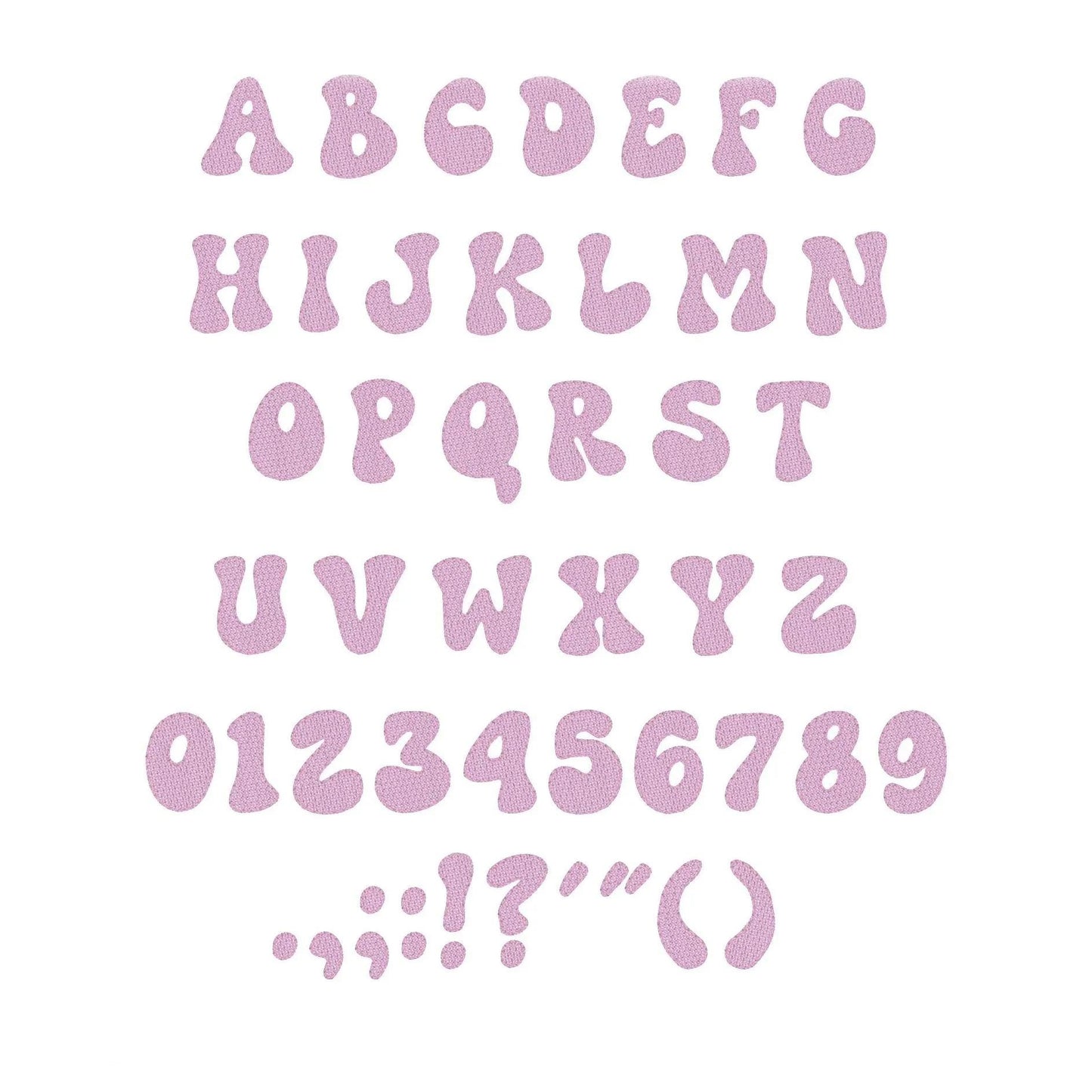 Party Vibes Native BX Embroidery Font - Fill Stitch Alphabet (7 Sizes)