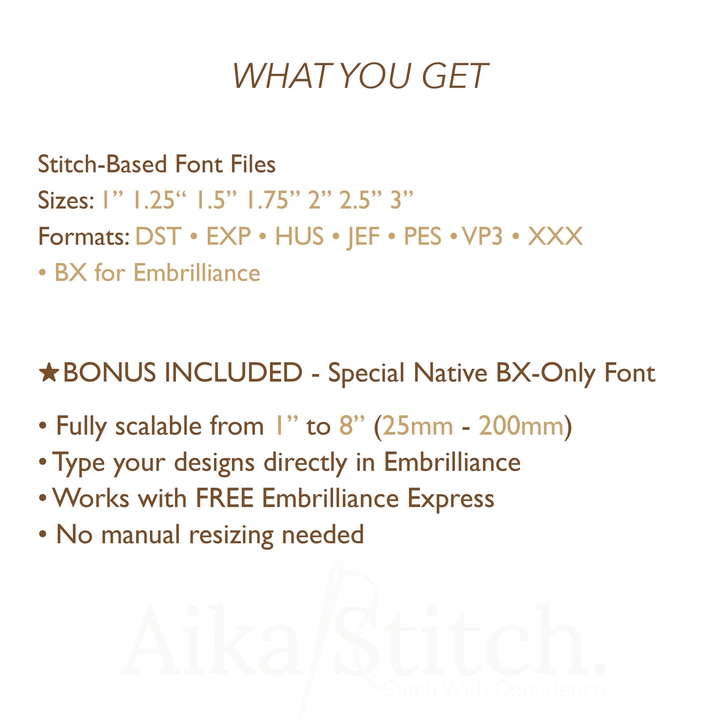 Party Vibes Native BX Embroidery Font - Fill Stitch Alphabet (7 Sizes)