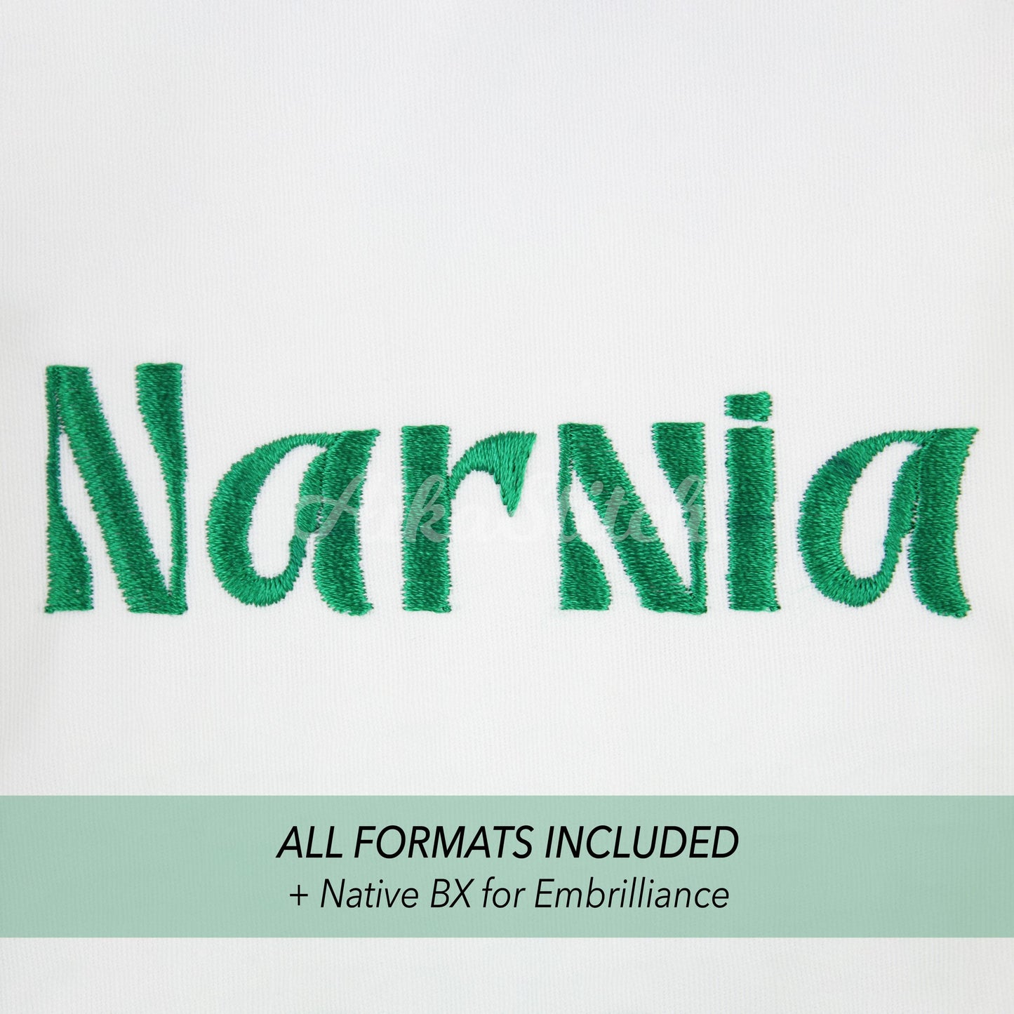 Narnia Native BX Embroidery Font - Satin Stitch Alphabet (10 Sizes)