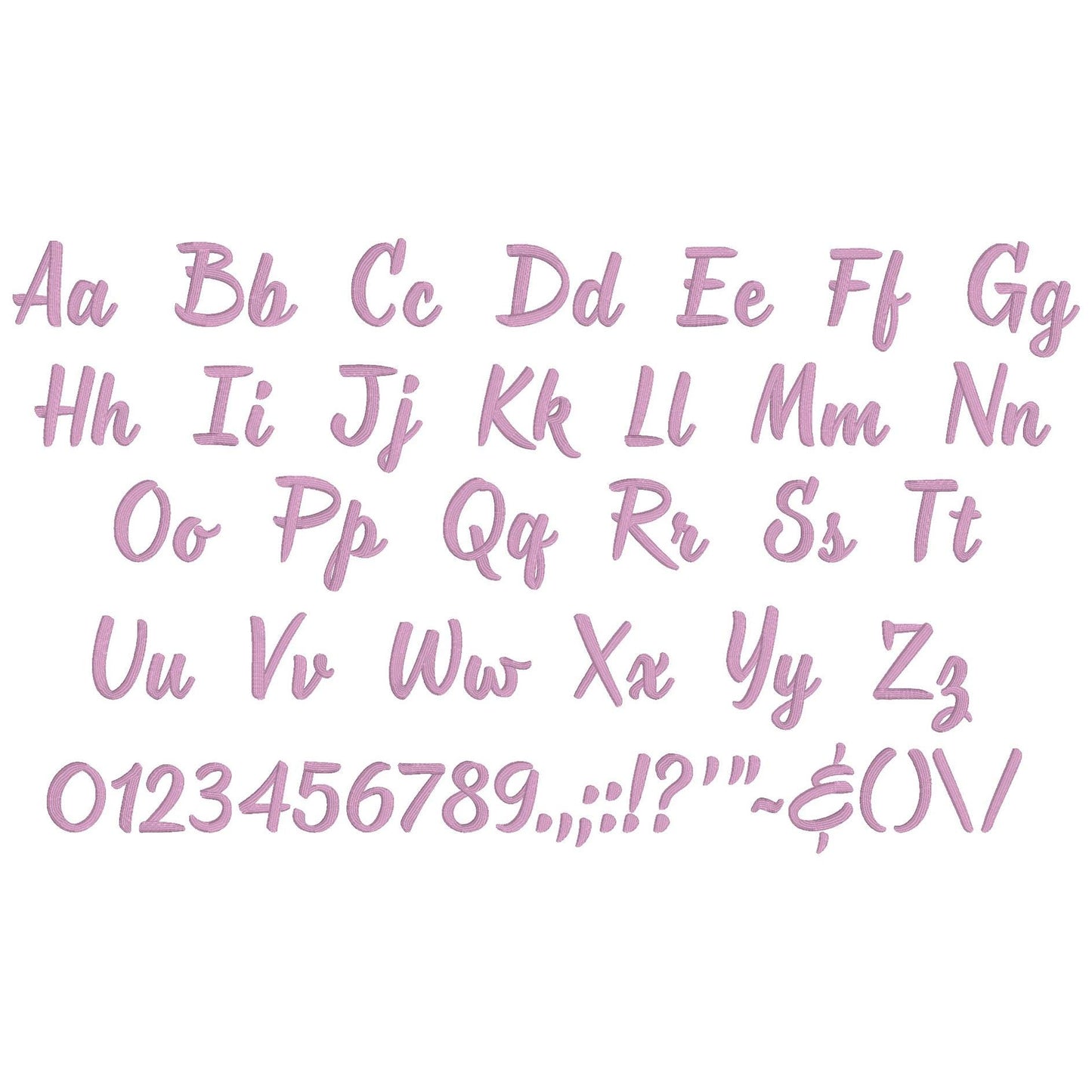 Monarda Native BX Embroidery Font - Satin Stitch Alphabet (11 Sizes)