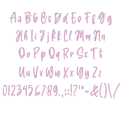 With You Native BX Embroidery Font - Satin Stitch Alphabet (10 Sizes)